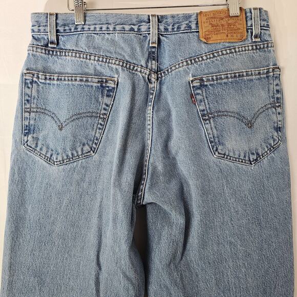 Vtg Levis 550 Relaxed Fit Jeans Size Tag 36x31 Act 34x30 Blue Tapered Denim Y2K - Picture 6 of 14
